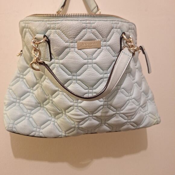 KATE SPADE Rachelle Astor Court Quilted Leather Bag Hydrangia Blue - Picture 2 of 6